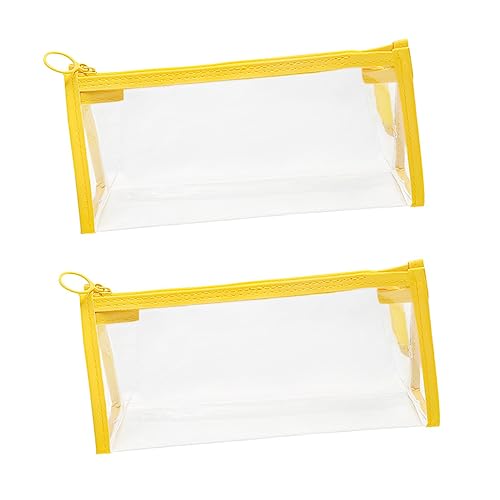 Gadpiparty 2Stücke Schreibwarenbeutel Zufälligen Farben Transparentes Aufbewahrungsset Für Kosmetik Und Schreibwaren Stift Organizer Für Schreibtisch Und Reise von Gadpiparty