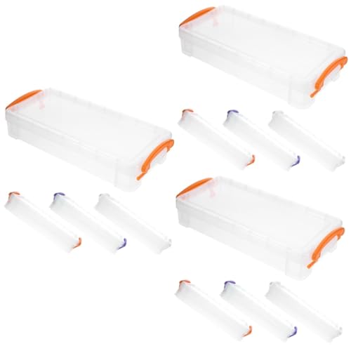 Gadpiparty 3 Sätze Aufbewahrungsbox Für Federmäppchen Stapelbares Federmäppchen Aufbewahrungsbox Für Stifte Bleistiftspeicherfall Pen -organisatorhalter Groß Zufällige Farbe 4 Stück * 3 von Gadpiparty