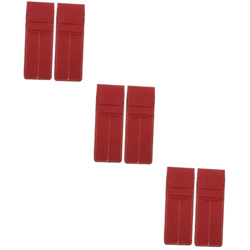 Gadpiparty 3 Sätze Etui Griff Party Schreibwaren Ärmel Blau Für Zubehör Stiftorganisator Universal- Schlüssel Federtasche Einlegen Stiftabdeckung Stifthalter Süß Leder Rotwein 2 Stücke * 3 von Gadpiparty