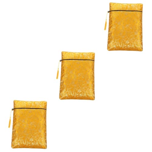 Gadpiparty 3 Stück Buch Aufbewahrungstasche Federmäppchen Vielseitig Blau Einfach Schule Farbe Bleistift Organisieren Für Schulbedarf Doppelt Notebooktasche Yellow Die Seide von Gadpiparty