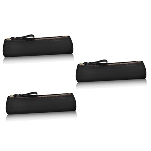 Gadpiparty 3 Stück Federmäppchen Schlüssel Bleistiftbeutel für Mädchen schlank Reisen Etui Stich Schule Lederbeutel Reißverschlusstasche Lederstiftbeutel Bleistiftbeutel klein von Gadpiparty