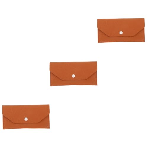 Gadpiparty 3 Stück Geldbörse mit Geldumschlag Geldbrieftasche schlank Brieftasche für Kartenhalter Beutel kleine geldbörsen für Damen visitenkartenhalter für geldbörse Kartentasche Pu Braun von Gadpiparty