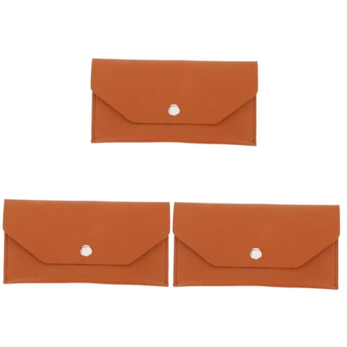 Gadpiparty 3 Stück Geldbörse mit Geldumschlag Kartenhalter schlank Beutel Pu-Geldbörse Mann Mode Stil Kreditkarteninhaber Outdoor-Reise Handbrieftasche von Gadpiparty