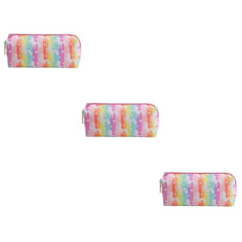 Gadpiparty 3 Stück Großes Federmäppchen mit Einhorn Muster Langlebiges Tragbares Stiftetui für Schule und Freizeit Vielseitig Kosmetiktasche Nutzbar von Gadpiparty