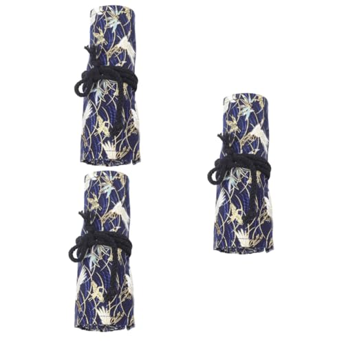 Gadpiparty 3 Stück Roll Up Federmäppchen Große Kapazität Stifttasche im Chinesischen Stil Dekoratives Design für Künstler und Schule für Bleistifte und Tintenstifte von Gadpiparty