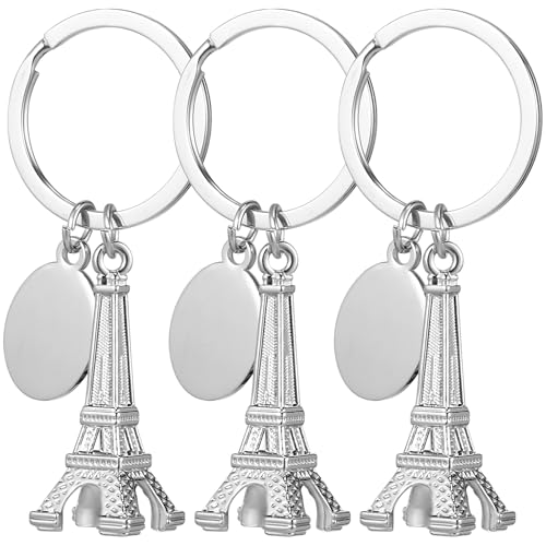 Gadpiparty 3 Stück Silberner Eiffelturm-Schlüsselanhänger Mini-Turm-Schlüsselanhänger Retro-Souvenirs Aus Legierung Für Zuhause Schmuck Dekoration Weihnachten von Gadpiparty
