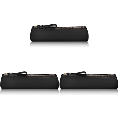 Gadpiparty 3 Stück Stiftspeicherbeutel Reisen Tragbare Schreibwarentasche Schlank Etui Federmäppchen Kleine Bleistifttasche Kleiner Beutel Briefpapierbeutel Kleine Bleistiftbeutel Leder von Gadpiparty