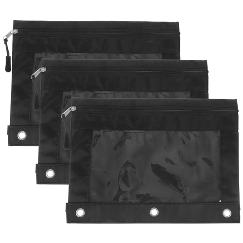 Gadpiparty 3 Stück Teiliges Federmäppchen aus Transparente Dokumententaschen mit Reißverschluss Große Kapazität für Büro und Schule für Stifte und Zubehör von Gadpiparty