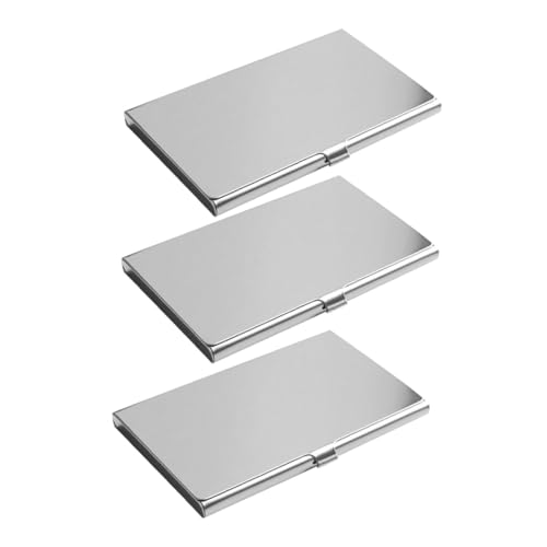 Gadpiparty 3 Stück Teiliges Visitenkartenetui Schlankes Tragbares Kartenetui mit Stilvollem Professionellem Design für Männer und Frauen Kompakte Organisierte Aufbewahrung Langlebiger von Gadpiparty