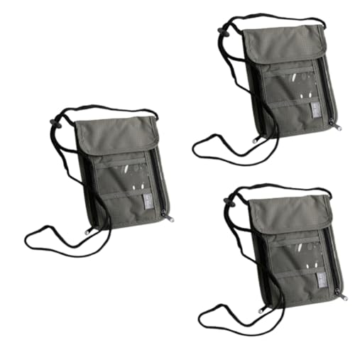 Gadpiparty 3St Brieftasche für Reisepass Taschen zum Aufhängen am Hals Handtasche Staubstecker Charme Geldbörsen Passinhaber Handytasche Unterlagen hängende Tasche Männer und Frauen von Gadpiparty