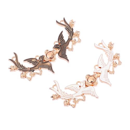 Gadpiparty 4 Paare Hanfu Schnalle Zinklegierung Mantelverschluss für Mädchen Kostüme und Blusen Retro Kleid Accessoire von Gadpiparty