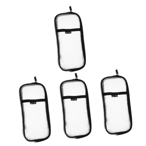 Gadpiparty 4 Stück Kosmetikbeutel Mit Bleistiftkoffer Stifttasche Klar Netztaschen Bleistiftbeutel Mit Reißverschluss Großer Bleistiftbeutel Stationäre Lieferungen Federmäppchen Schwarz von Gadpiparty