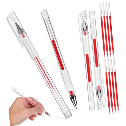 Gadpiparty 4 Stück Teiliges Augenbrauen Mapping Stifte Rot Tattoo Hautmarkierungsstifte mit Ersatzminen Präzise Langlebig Vielseitig Einsetzbar für Microblading Kosmetik und Chirurgische von Gadpiparty