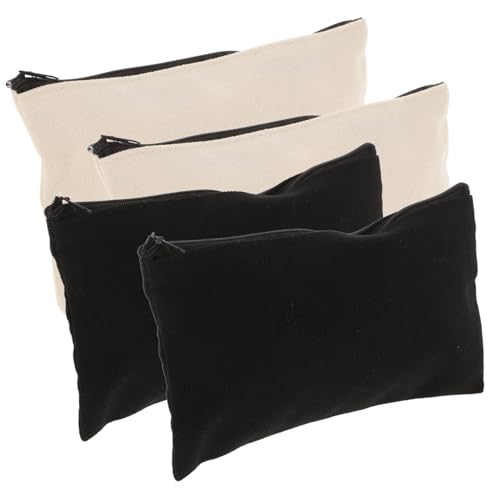 Gadpiparty 4 Stück Teiliges Canvas Federmäppchen mit Reißverschluss Kleine Handliche Aufbewahrungstasche für Stifte Schule und DIY Bemalung Langlebig und Geräumig Schwarz und Beige Gadpiparty 4 Stück Teiliges Canvas Federmäppchen mit Reißverschluss Kleine Handliche Aufbewahrungstasche für Stifte Schule und DIY Bemalung Langlebig und Geräumig Schwarz und Beige von Gadpiparty