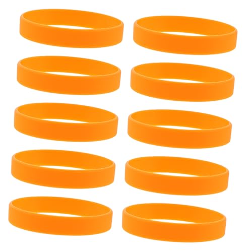 Gadpiparty 48 Stück Orangefarbene Silikon-armbänder Dehnbare Blanke Sport-wristbands Anpassbare Motivationsarmbänder für Männer Frauen Teenager bei Teams Events von Gadpiparty