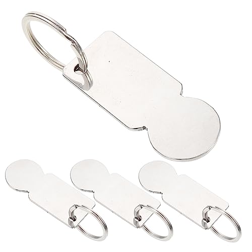 Gadpiparty Einkaufswagenchip Schlüsselanhänger 4 Stück Zinklegierung Handlich Leicht Trolley Token Für Einkaufswagen Praktisches Gadget Für Einkäufe von Gadpiparty