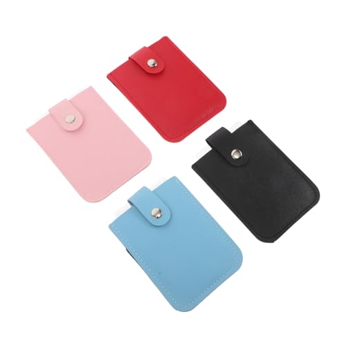 Gadpiparty 4stücke Kunstleder Kartenhalter Zum Herausziehen Organizer-Tasche Mit Druckknopfverschluss Stapelbar Ausziehbarer Kartenhalter Kreditkartenetui Schmal Minimalistisch Für Damen von Gadpiparty