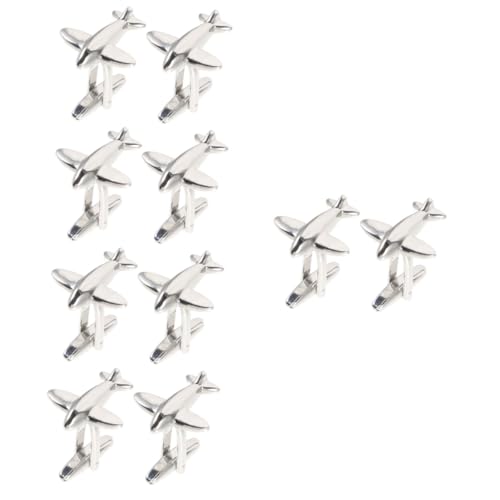 Gadpiparty 5 Paare Flugzeug Manschettenknöpfe Cufflinks für Herren und Business Anlässe Langlebige für Anzüge von Gadpiparty