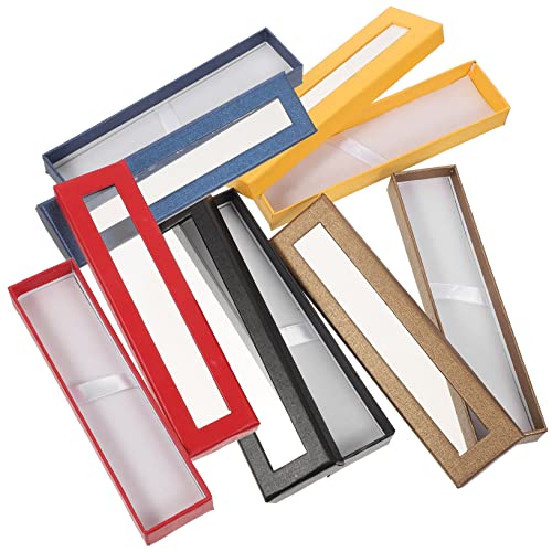 Gadpiparty 5 Stück Teiliges Transparente Geschenkboxen für Füllfederhalter Robuste Stiftverpackung mit Sichtfenster für Kugelschreiber und Schreibgeräte für Weihnachten und Farbe von Gadpiparty