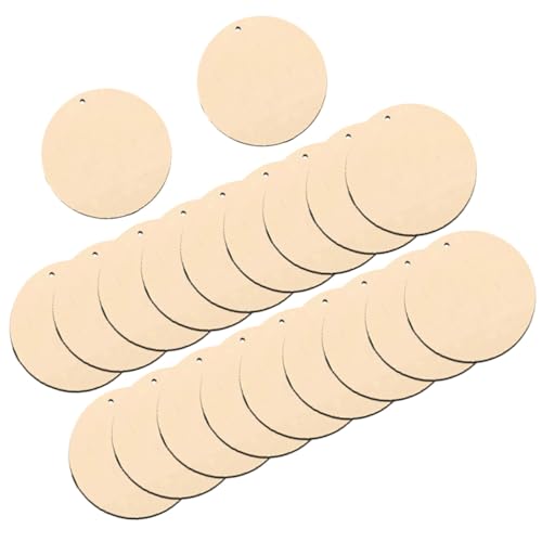 Gadpiparty 50 Stück Runde Holzohrringe für Frauen Lässiger Ohrschmuck Party Ohrhänger Hypoallergen Selbstgemacht Bastelzubehör von Gadpiparty