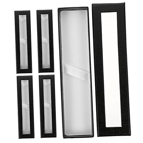 Gadpiparty 5stücke Stiftebox Aus Papier Mit Transparentem Fenster Leer Tragbar Praktisch Für Stifte Kugelschreiber Bleistifte Und Andere Schreibwaren Als Geschenkbox Oder Aufbewahrungsbox von Gadpiparty