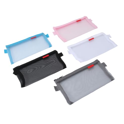 Gadpiparty 5stücke Transparente Mesh Federmäppchen Teiliges Für Schüler Große Kapazität Leicht Und Tragbar Für Schreibwarenorganisation von Gadpiparty