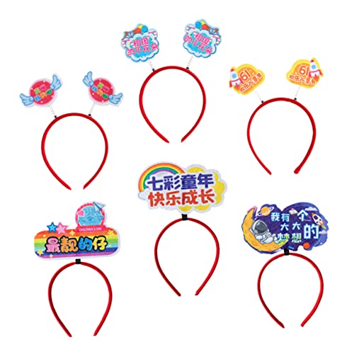 Gadpiparty 6 Stirnband Kopfschnalle halloween haarschmuck kinder Halloween-Haarschmuck für Kinder Haarschmuck für den Kindertag Kopfbedeckungen für den Kindertag Kronendekor Cosplay Tier von Gadpiparty