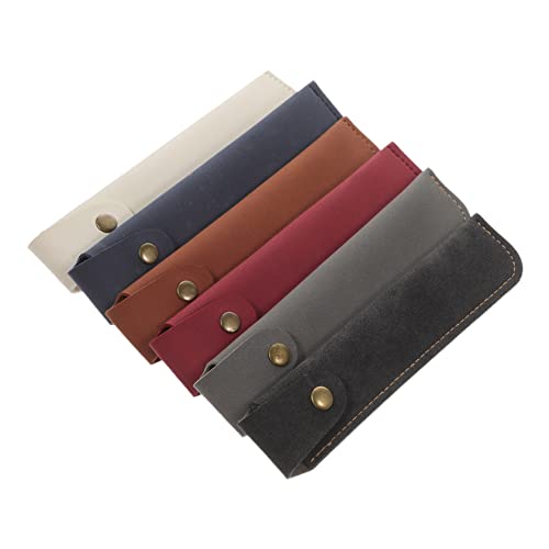 Gadpiparty 6 Stück Bleistiftbeutelverpackungsset Fall Füller Ärmel Brunnenstiftbeutel Stiftschutz Büro Brunnenstift -Schutzbeutel Brunnenstifthalter kleines Federmäppchen Pu von Gadpiparty