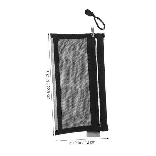 Gadpiparty 6 Stück Teiliges Federmäppchen Doppellagig Nylon Mesh mit Reißverschluss Transparente Stifttasche für Schule Büro und Kosmetik Leichter Organizer Beutel Schwarz von Gadpiparty