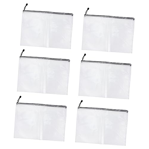 Gadpiparty 6 Stück Teiliges wasserdichte Dokumententaschen Transparente Reißverschlusstaschen für Schreibwaren und Toilettenartikel Format für Lehrer von Gadpiparty