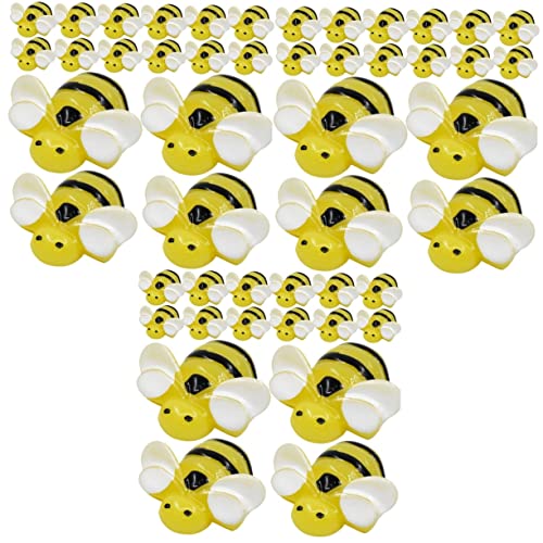 Gadpiparty 60 Stk biene DIY zubehör Bienen zum Basteln Dekorationen Bienendekoration für zu Hause Mini Requisiten Handy kleines Handwerk Kind Statue Harz von Gadpiparty
