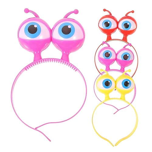 Gadpiparty 8 Stk Augapfel-stirnband Silbernes Antennen-stirnband -augen- Außerirdische Antenne -ohren- -en- Blinkt Requisiten Fräulein von Gadpiparty