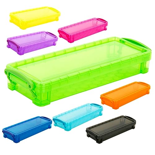 Gadpiparty 8 Stück Große Kapazität Teiliges Stiftetui Transparente Aufbewahrungsbox für Stifte Bleistifte und Schreibwaren Praktischer Organizer für Schule und Büro für Kreative von Gadpiparty