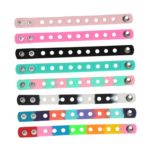 Gadpiparty 8 Stück Teiliges Flexibles Silikonarmband zum Selbstgestalten Verstellbare Sport Wristbands in Farben Elastische Party Dekoration für Erwachsene und Jugendliche von Gadpiparty