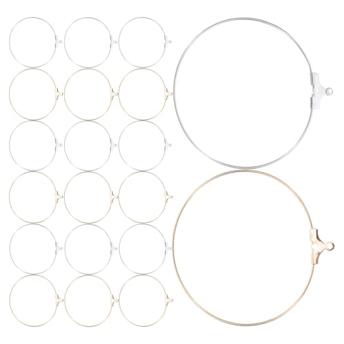 Gadpiparty 80 Stück Runde Bead Hoops für Frauen Diy Schmuckherstellung Zubehör für Kreative Projekte und Bastelarbeiten Leicht und Benutzerfreundlich von Gadpiparty