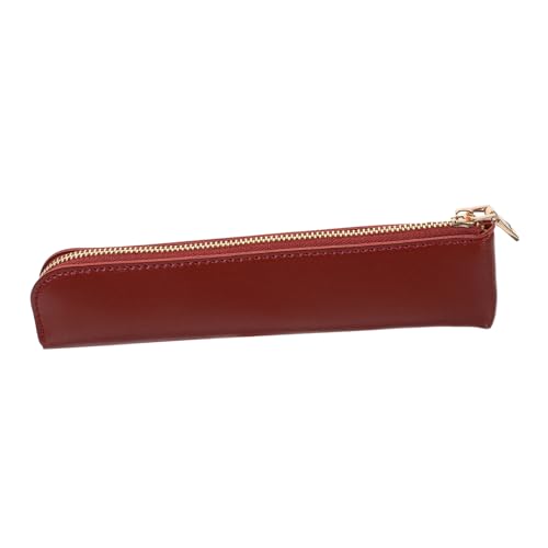 Gadpiparty Federmäppchen Mit Reißverschluss Stifteaufbewahrungstasche Aus Pu-Leder Geräumig Für Schreibwaren Tragbar Für Erwachsene Retro-Design Für Organisation von Gadpiparty