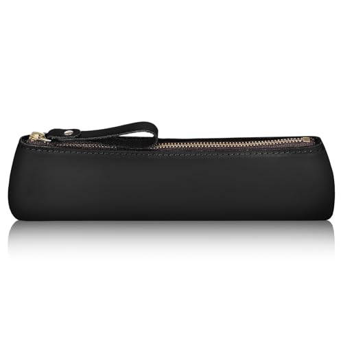 Gadpiparty Federmäppchen Aus Leder Kleines Mäppchen Mit Stifthalter Schmales Stiftfach Für Reisen Und Klassenzimmer von Gadpiparty