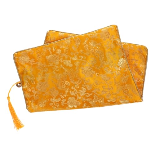 Gadpiparty Buch Aufbewahrungstasche Blaue Bleistifttasche Schulbedarf einfach Federmäppchen Masse Briefpapierbeutel Reißverschlusstasche Federmäppchen für die Schule Etui Stoff Gelb von Gadpiparty