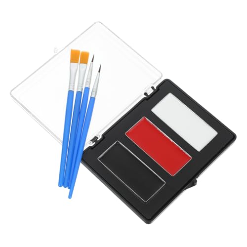 Gadpiparty Clown Body Paint Pigment Farben Rot Konturpinsel Farbpinseln Hautfreundlich Abwaschbar Halloween Gesichtsmake Up Kunst für Erwachsene Zufällige Farbe von Gadpiparty