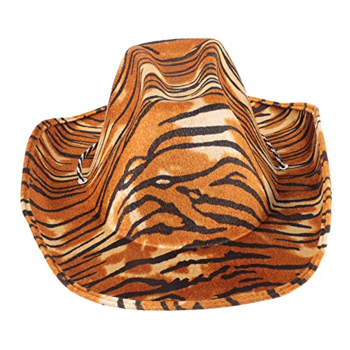 Gadpiparty Cowgirlhut Mit Tiermuster Für Damen Hut Zur Partydekoration Kostümhut Für Halloween Und Motto-Events Cowgirlkostüm-Accessoire von Gadpiparty