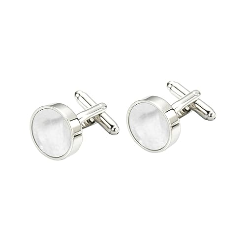 Gadpiparty Geformte Natürliche Manschettenknöpfe Langlebige Silberfarbene Ersatzknöpfe für Hemden Elegante Unisex Kleidung Deko für Diy und Vielseitigen Einsatz von Gadpiparty