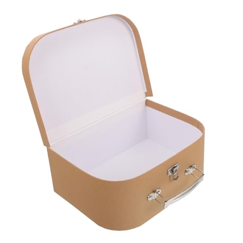 Gadpiparty Koffer-geschenkbox Aus Pappe Kleiner Kartonkoffer Für Junge Mädchen Graffiti-mal Zum Bemalen Und Basteln DIY-geschenkbox Als Aufbewahrungskiste Tragbare Geschenkverpackung von Gadpiparty