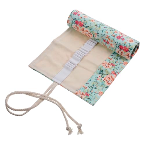 Gadpiparty Großes Canvas Stifterolle Mäppchen mit Fächern Robustes Flexibles Rollmäppchen für Buntstifte und Stifte Tragbarer Pencil Organizer für Schule Büro Künstlerbedarf von Gadpiparty