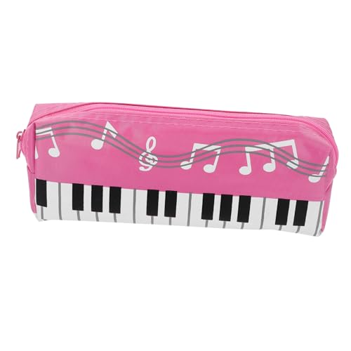 Gadpiparty Großes Federmäppchen mit Klaviertastatur Motiv Langlebiges Canvas Stiftemäppchen für Mädchen Praktische Stifte Tasche mit Viel Platz Tragbarer Bleistift Organizer für Schule und von Gadpiparty