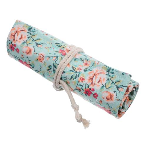 Gadpiparty Großes Rollmäppchen aus Leinwand mit Fächern Großer Kapazität Stiftehalter Platzsparende Rolle für Bunte Bleistifte Tragbarer Organizer für Schule Büro Künstler von Gadpiparty