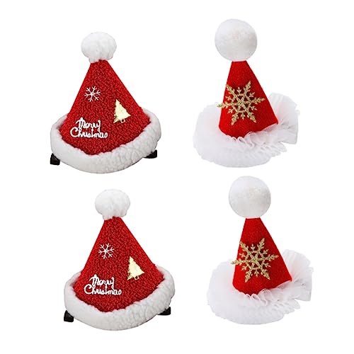 Gadpiparty 4 Stück Haarnadel Karabinerhaken Haarspange Für Mädchen Weihnachtliches Haar-accessoire Tütenfüller Für Weihnachtsfeiern Weihnachtsstrumpf Stuffer Strümpfe Cosplay Stoff Kind von Gadpiparty