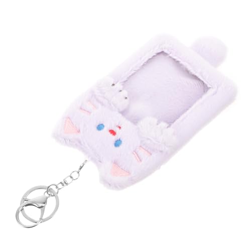 Gadpiparty Plüsch Kartenhalter Ausweishülle Mit Schlüsselanhänger Sichtbarer Kartenetui Für Kreditkarten Busfahrkarten Büroausweise Plüschiger Kartenhüllen-anhänger von Gadpiparty
