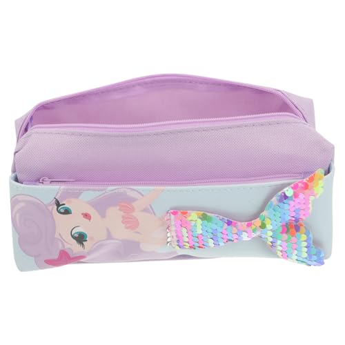 Gadpiparty Pailletten Bleistift Organizer für Mädchen Süßes Federmäppchen in Pink Kosmetikfreundlich Tragbare Stifttasche mit Reißverschluss für Schule und Reisen von Gadpiparty