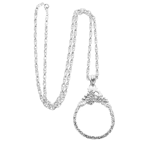 Gadpiparty Kette mit Lupe für Frauen Eleganter Schmuckanhänger mit Kettendesign Tragbare Vergrößerungshilfe für Winterkleidung und Alltagsoutfits für Schmuckliebhaber von Gadpiparty