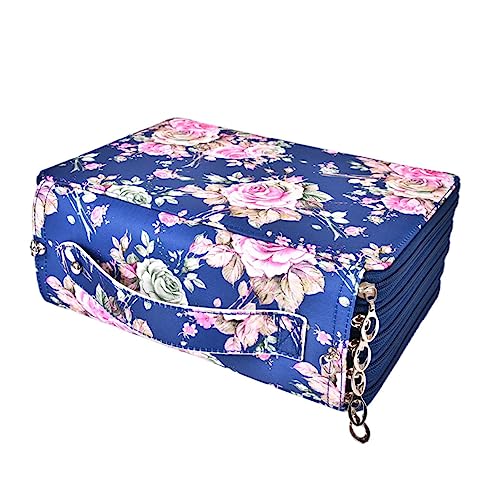 Gadpiparty Kunstspeicherbeutel federmäppchen Künstlerstiftfall Schreibwarenkoffer Zeichnen von Bleistiftkoffer Schreibwarenstiftbeutel Briefpapierbeutel Stifte Beutel Pu Blue von Gadpiparty